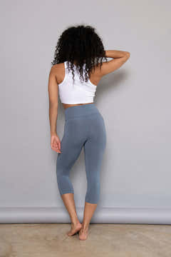 Capri Lightweight Leggings - Steel Blue