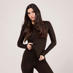 Ultimate Everyday Long Sleeve Top - Black Coffee