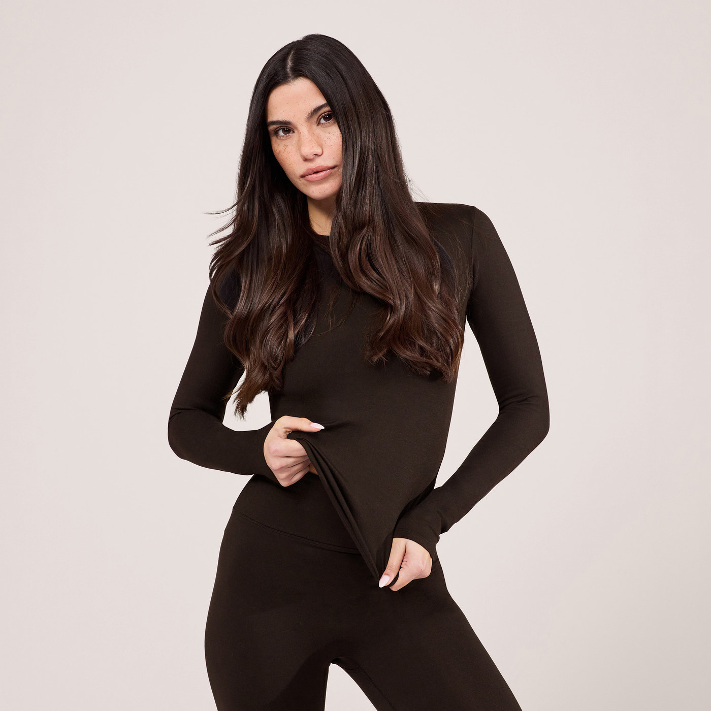 Ultimate Everyday Long Sleeve Top - Black Coffee