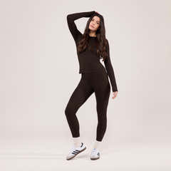 Ultimate Everyday Long Sleeve Top - Black Coffee
