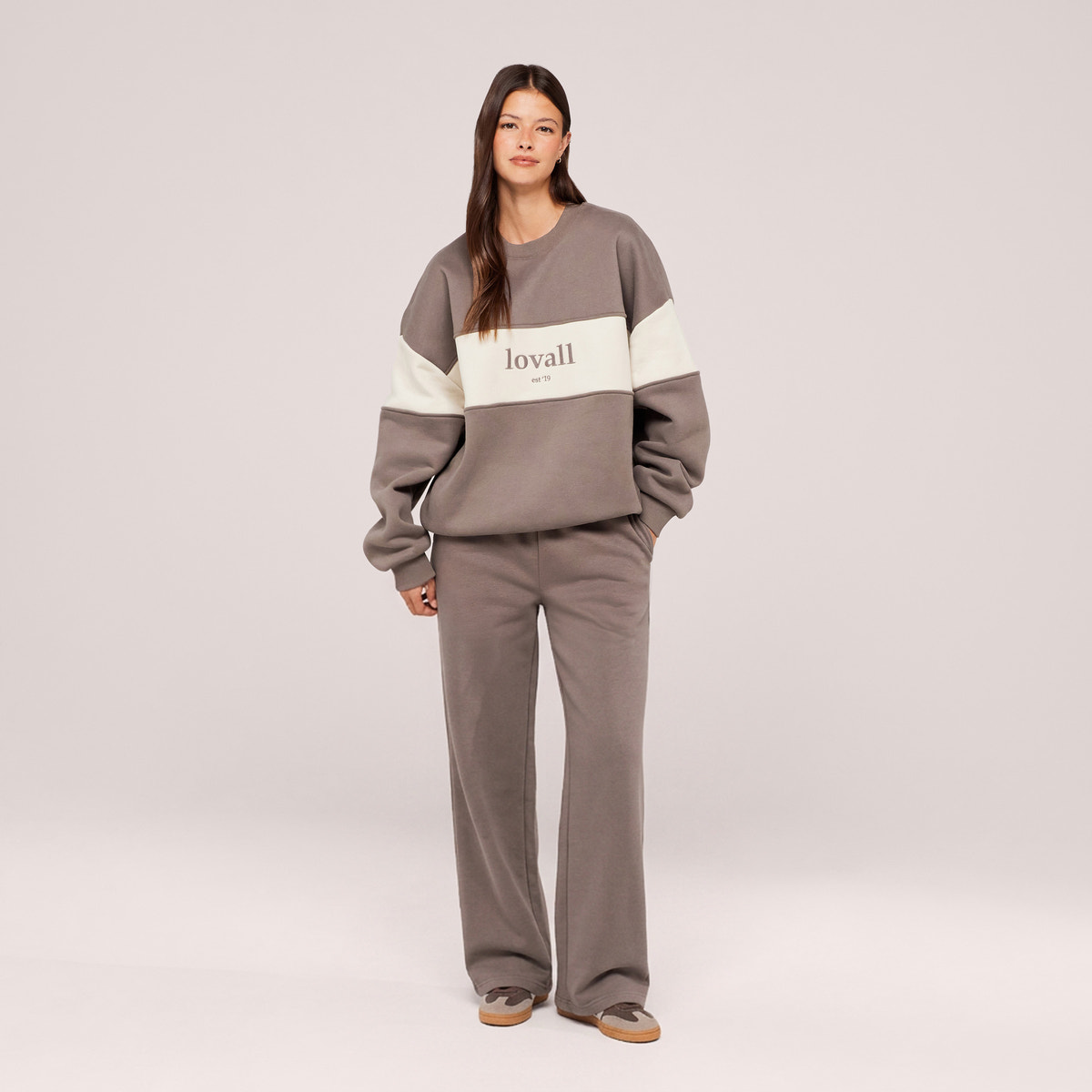 Organic Wide Leg Jogger - Mocha