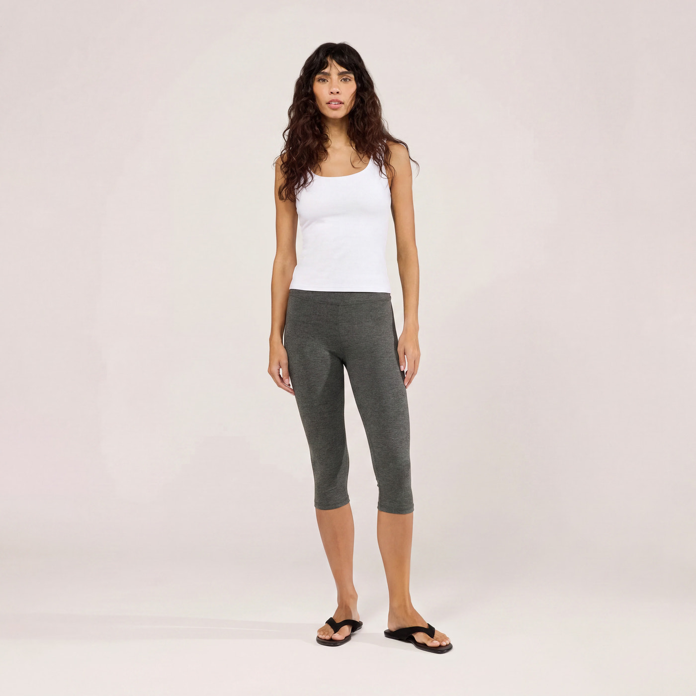 Capri Lightweight Leggings - Dark Grey