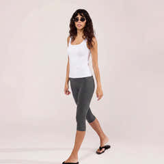 Capri Lightweight Leggings - Dark Grey