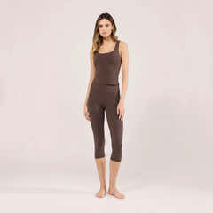 Capri Lightweight Leggings - Espresso Brown
