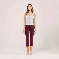 Capri Lightweight Leggings - Burgundy