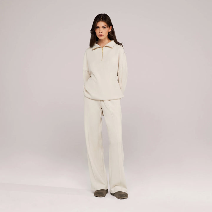 Ultimate Soft Wide Leg Jogger - Ecru