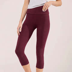 Capri Lightweight Leggings - Burgundy