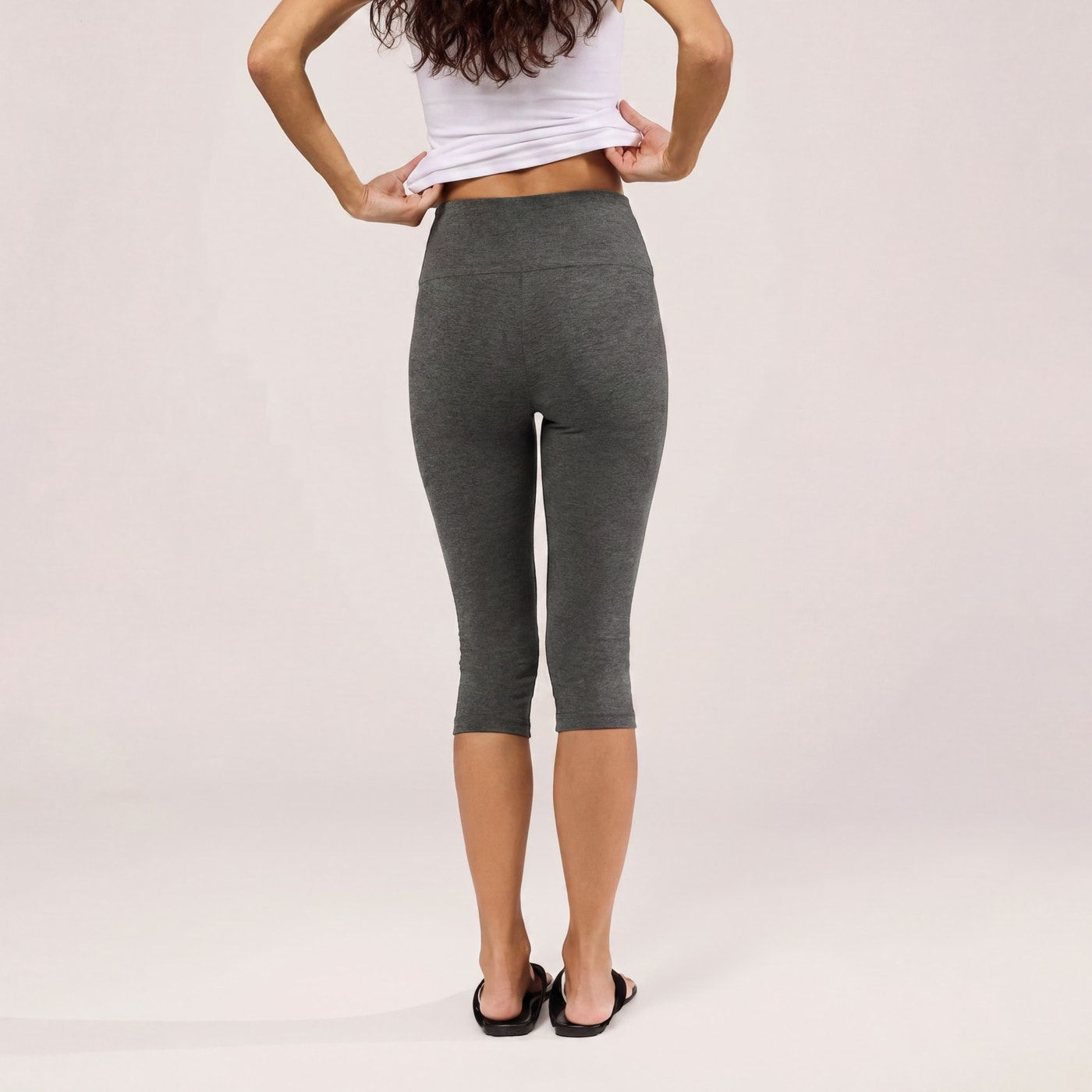 Capri Lightweight Leggings - Dark Grey