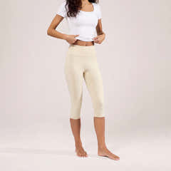 Capri Lightweight Leggings - Natural Beige
