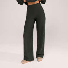 Winter Wide Leg Trousers - Pine