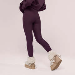 Winter Everyday Fleece-Lined Leggings - Wine