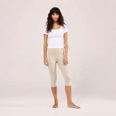 Capri Lightweight Leggings - Natural Beige