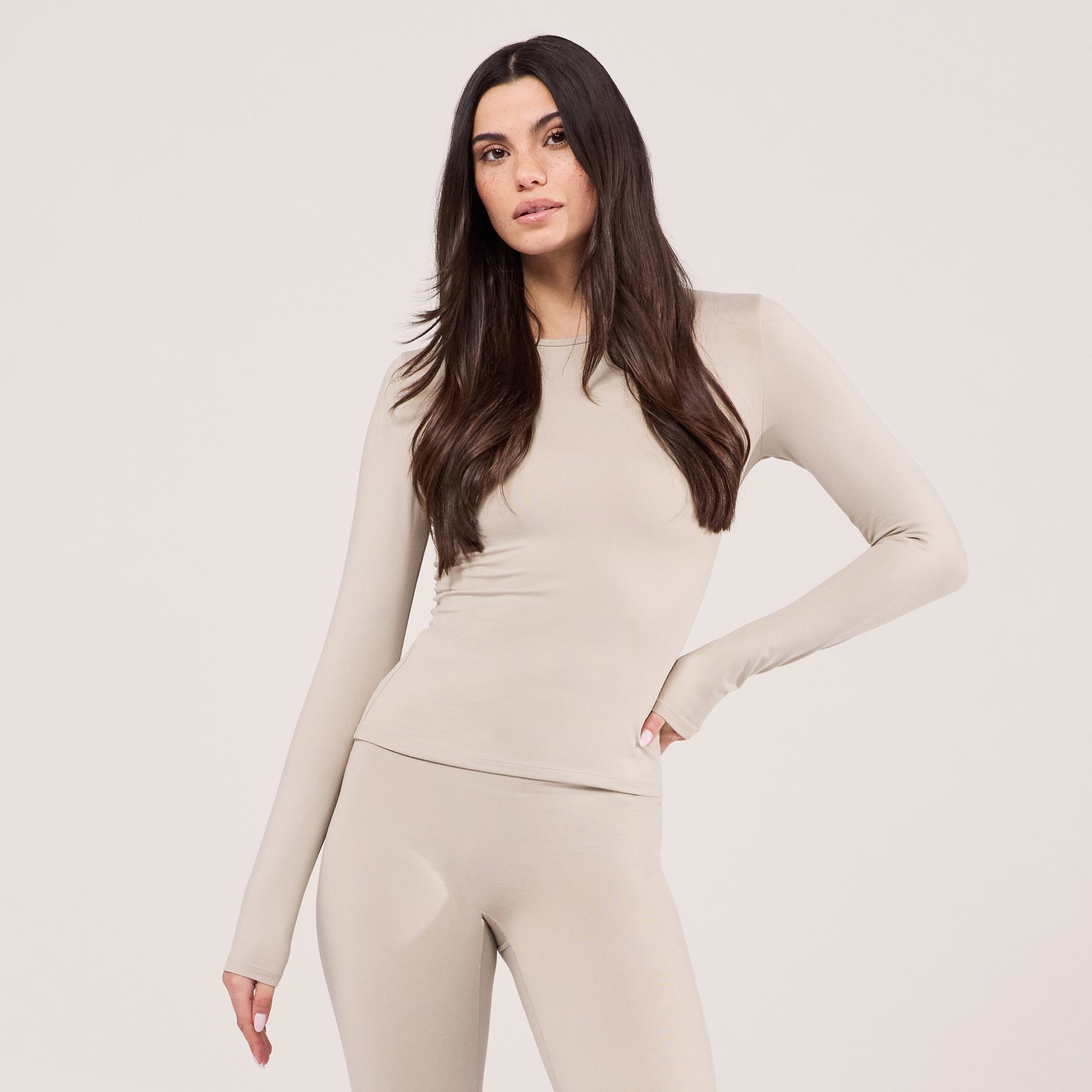 Ultimate Everyday Long Sleeve Top - Oatmeal Beige