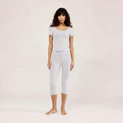 Capri Lightweight Leggings - Light Grey