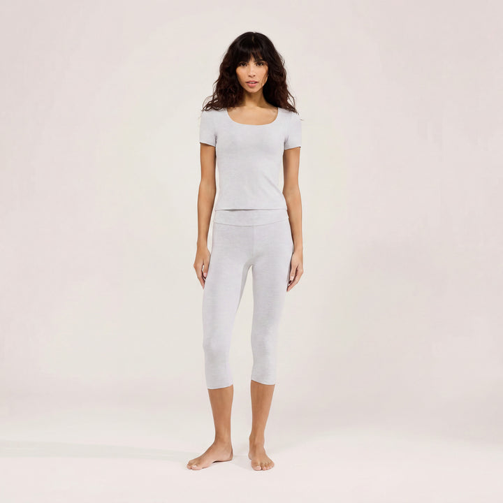 Capri Lightweight Leggings - Light Grey
