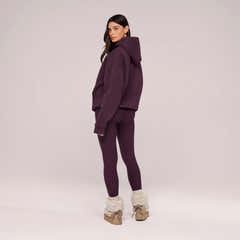 Winter Everyday Fleece-Lined Leggings - Wine