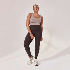 Lightweight Everyday High Waisted Leggings - Black Coffee