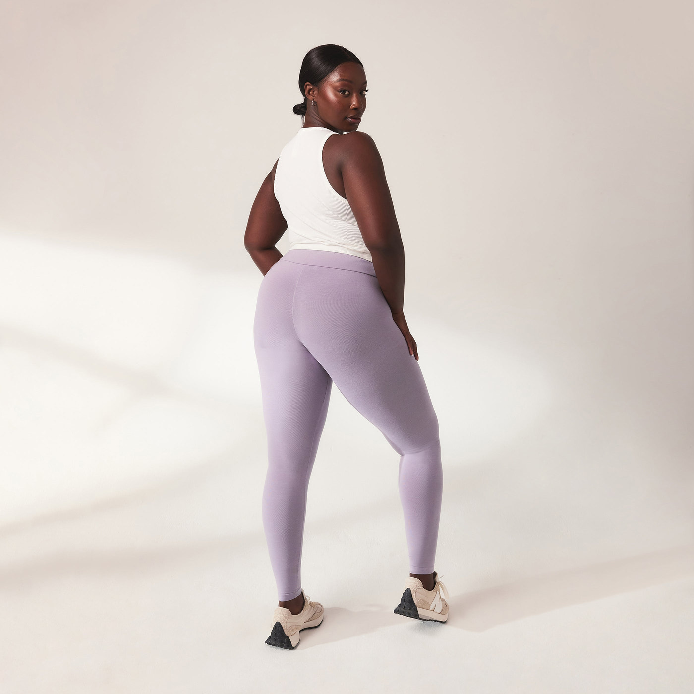 Lightweight Everyday High Waisted Leggings - Mauve