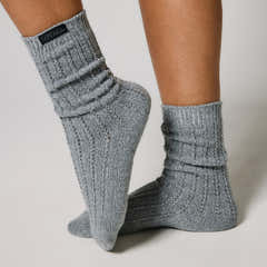Knitted Socks - Dark Grey
