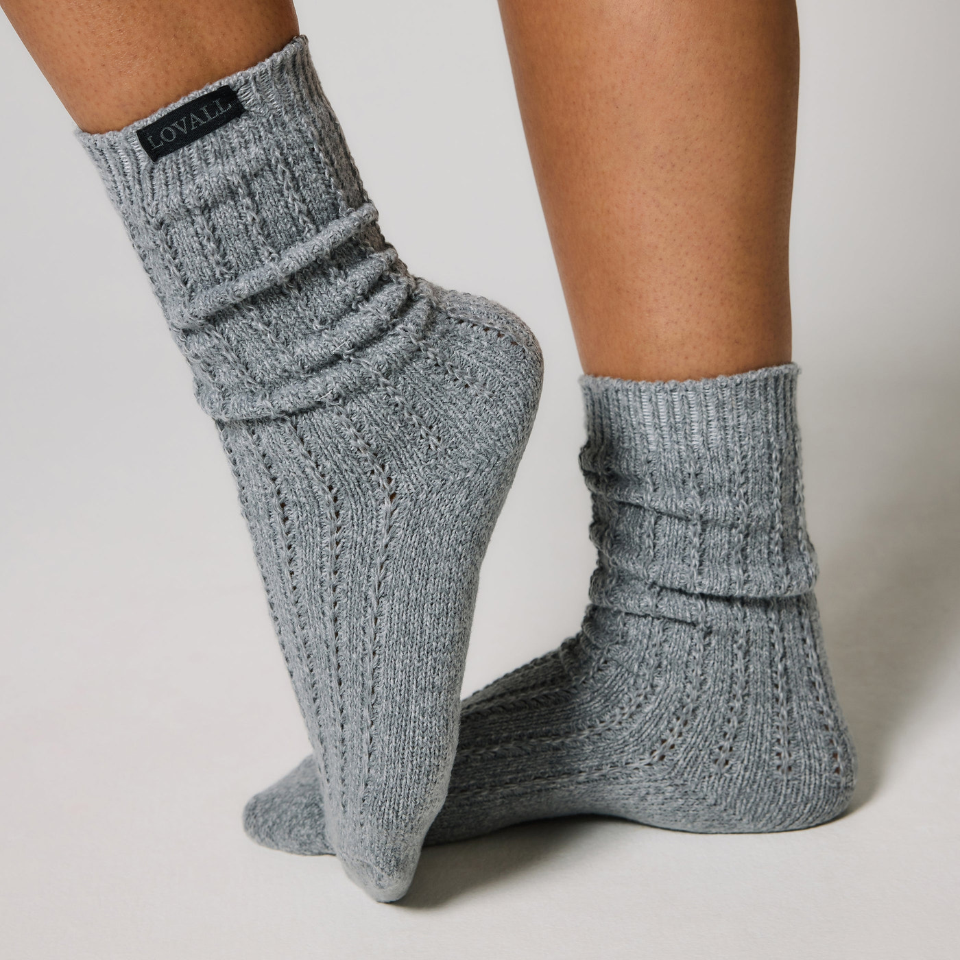 Knitted Socks - Dark Grey