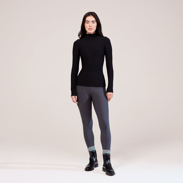 Winter Everyday High Waisted Leggings - Dark Grey