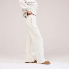 Organic Wide Leg Jogger - Ecru