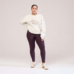 Winter Everyday High Waisted Leggings - Wine