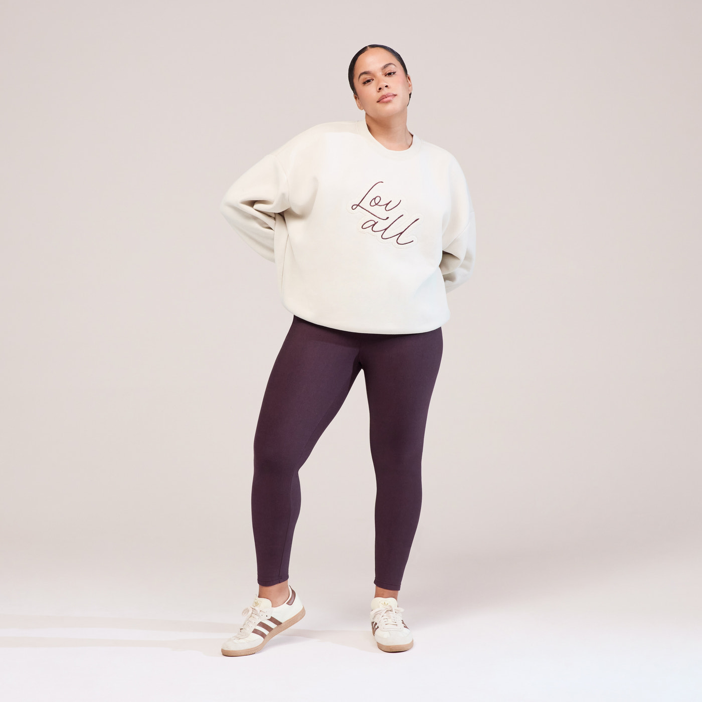 Winter Everyday High Waisted Leggings - Wine