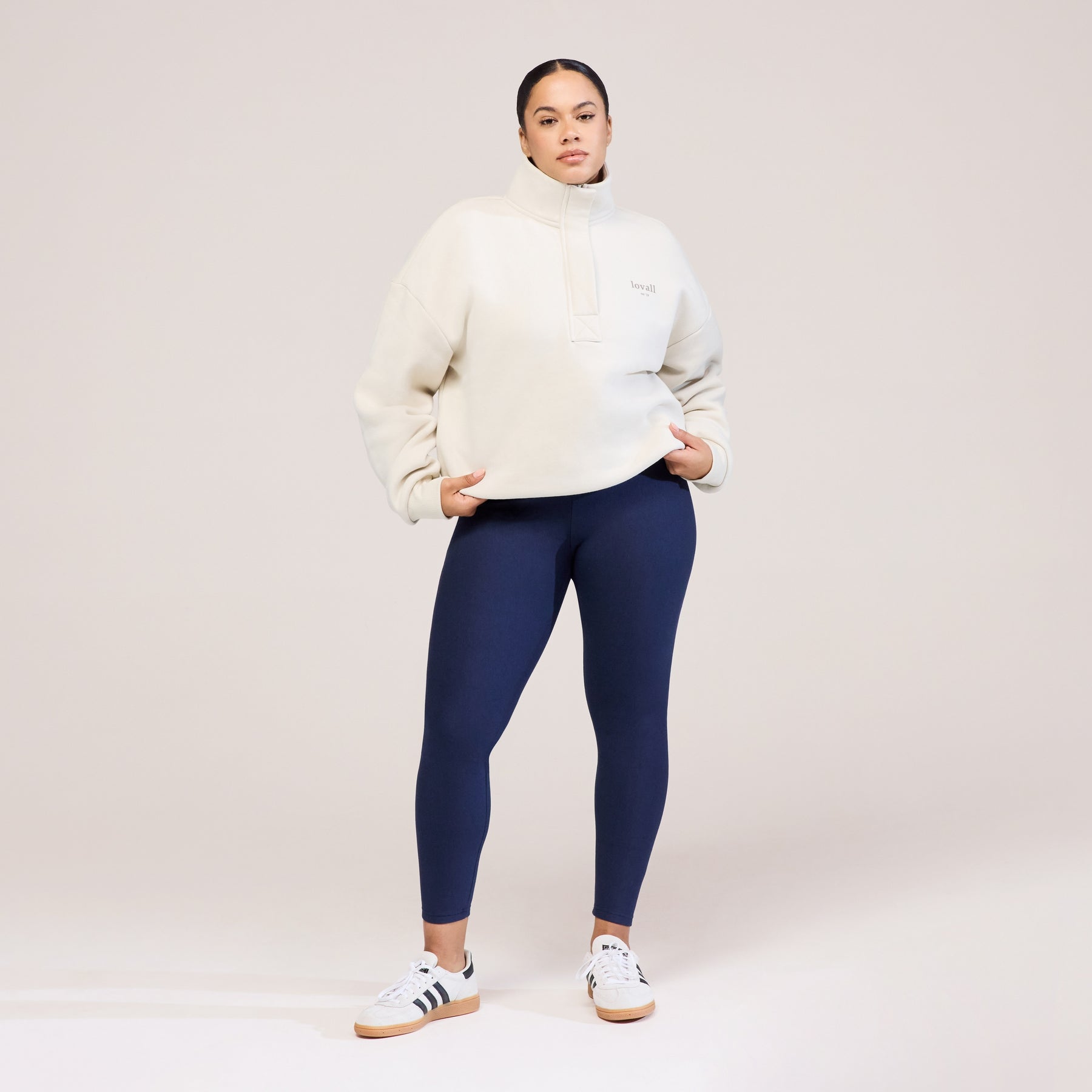 Winter Everyday High Waisted Leggings - Navy