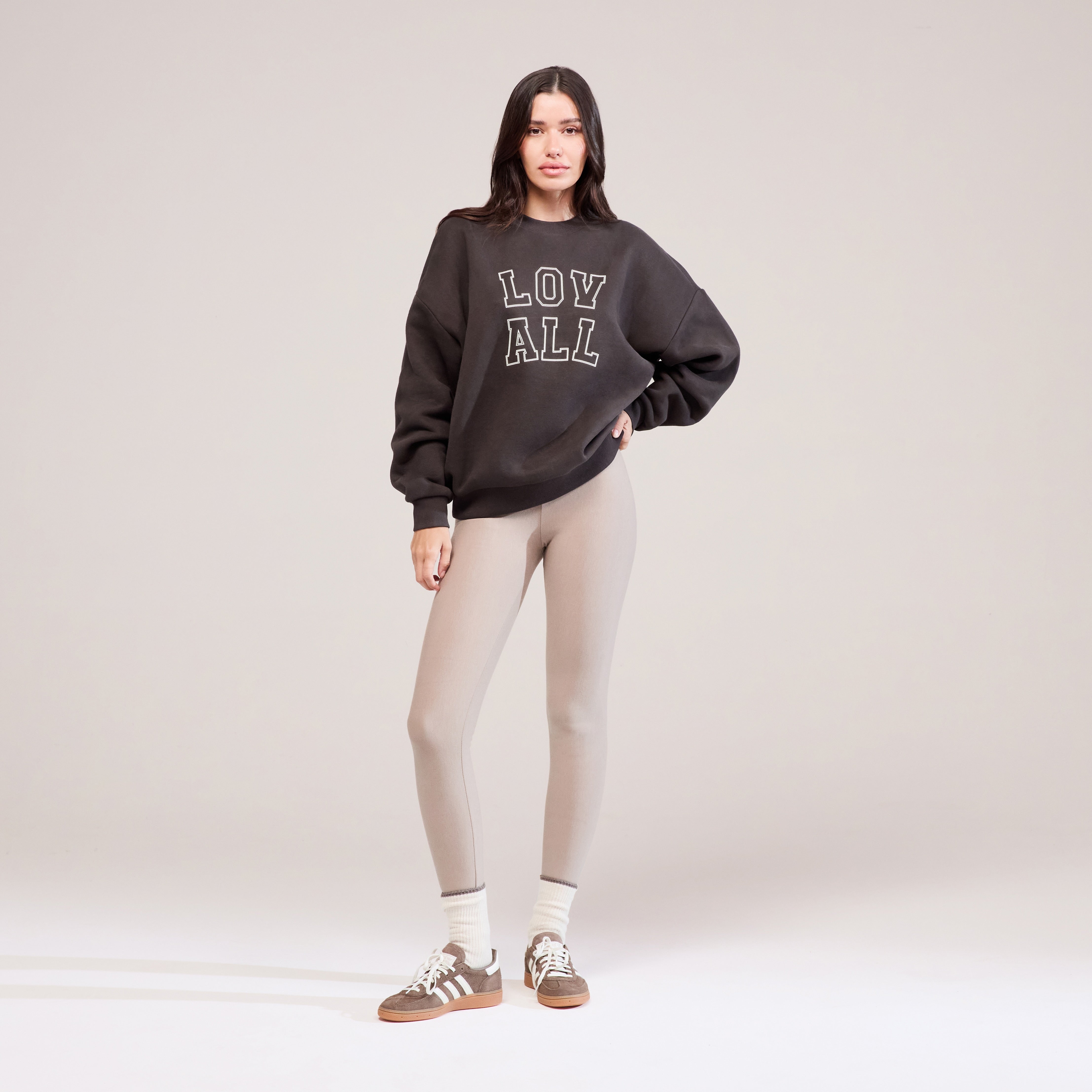 Winter Everyday High Waisted Leggings - Stone