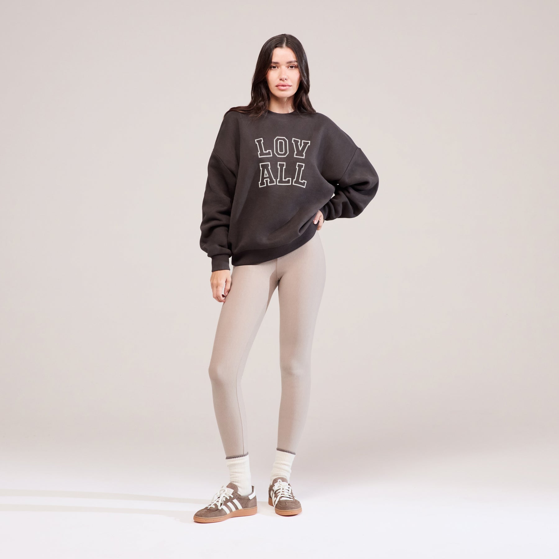 Winter Everyday High Waisted Leggings - Stone