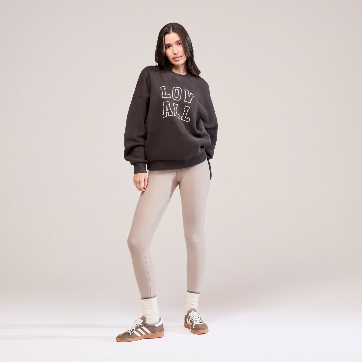 Winter Everyday High Waisted Leggings - Stone