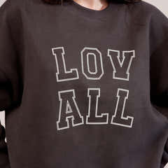 Heavyweight Oversized Sweatshirt Varsity - Black Coffee
