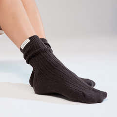 Knitted Socks - Black Coffee