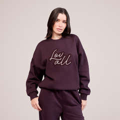 Heavyweight Oversized Sweatshirt Script - Wine
