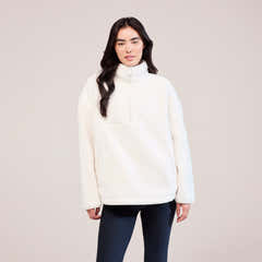 Borg 1/4 Zip Fleece - Snow White