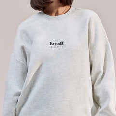 Organic Oversized Sweatshirt Collective - Light Grey Marl
