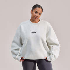 Organic Oversized Sweatshirt Collective - Light Grey Marl
