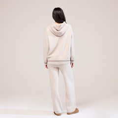 Soft Knit Hooded Jumper - Beige