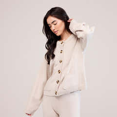 Soft Knit Cardigan - Beige
