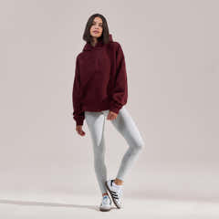Heavyweight Oversized Hoodie - Burgundy