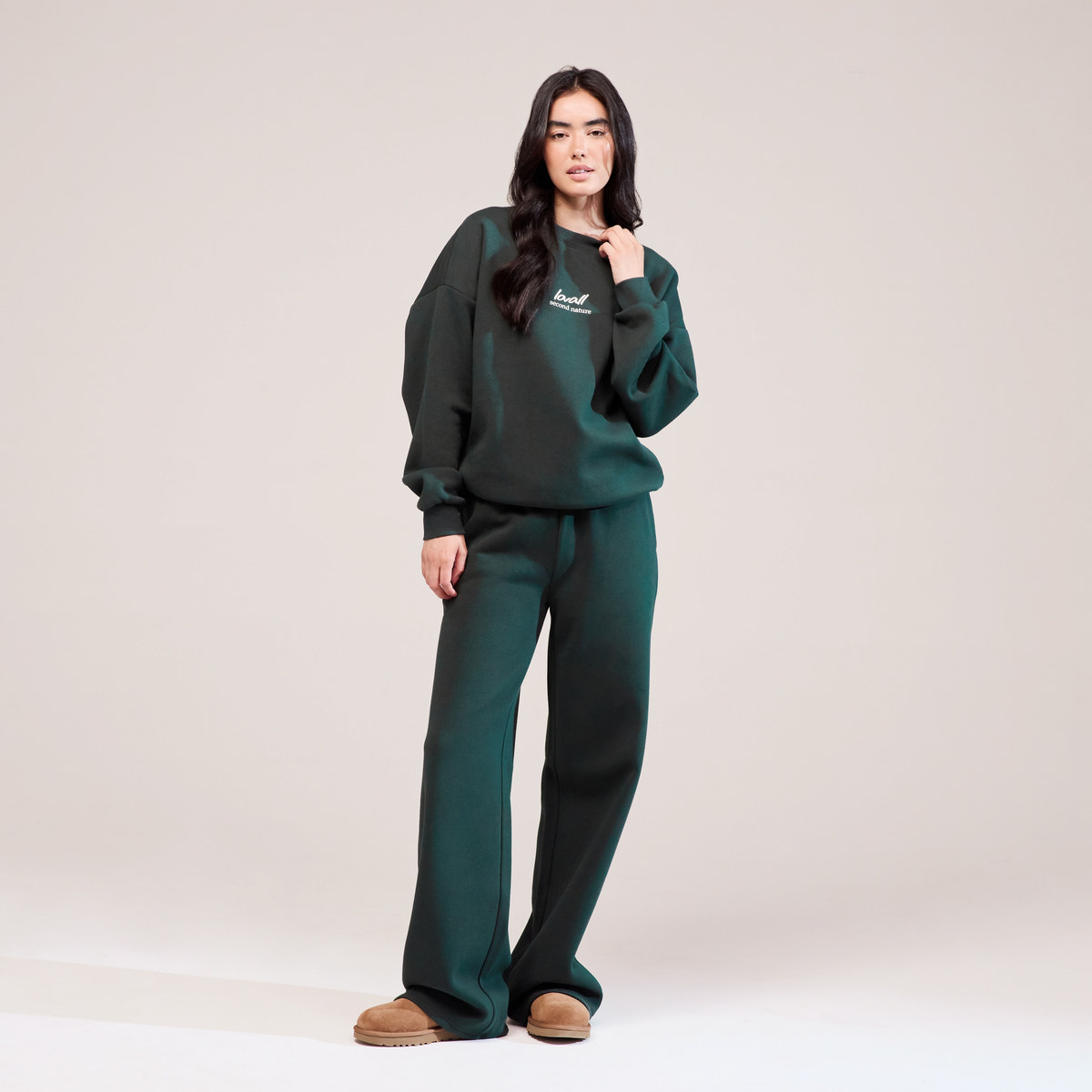 Organic Oversized Sweatshirt Landscape - Pine