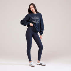 Winter Everyday High Waisted Leggings - Vintage Navy