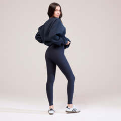 Winter Everyday High Waisted Leggings - Vintage Navy
