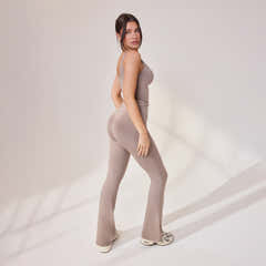 Lightweight Flare Leggings - Stone