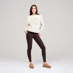 Winter Everyday High Waisted Leggings - Espresso Brown