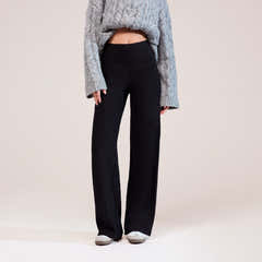 Winter Wide Leg Trousers - Black