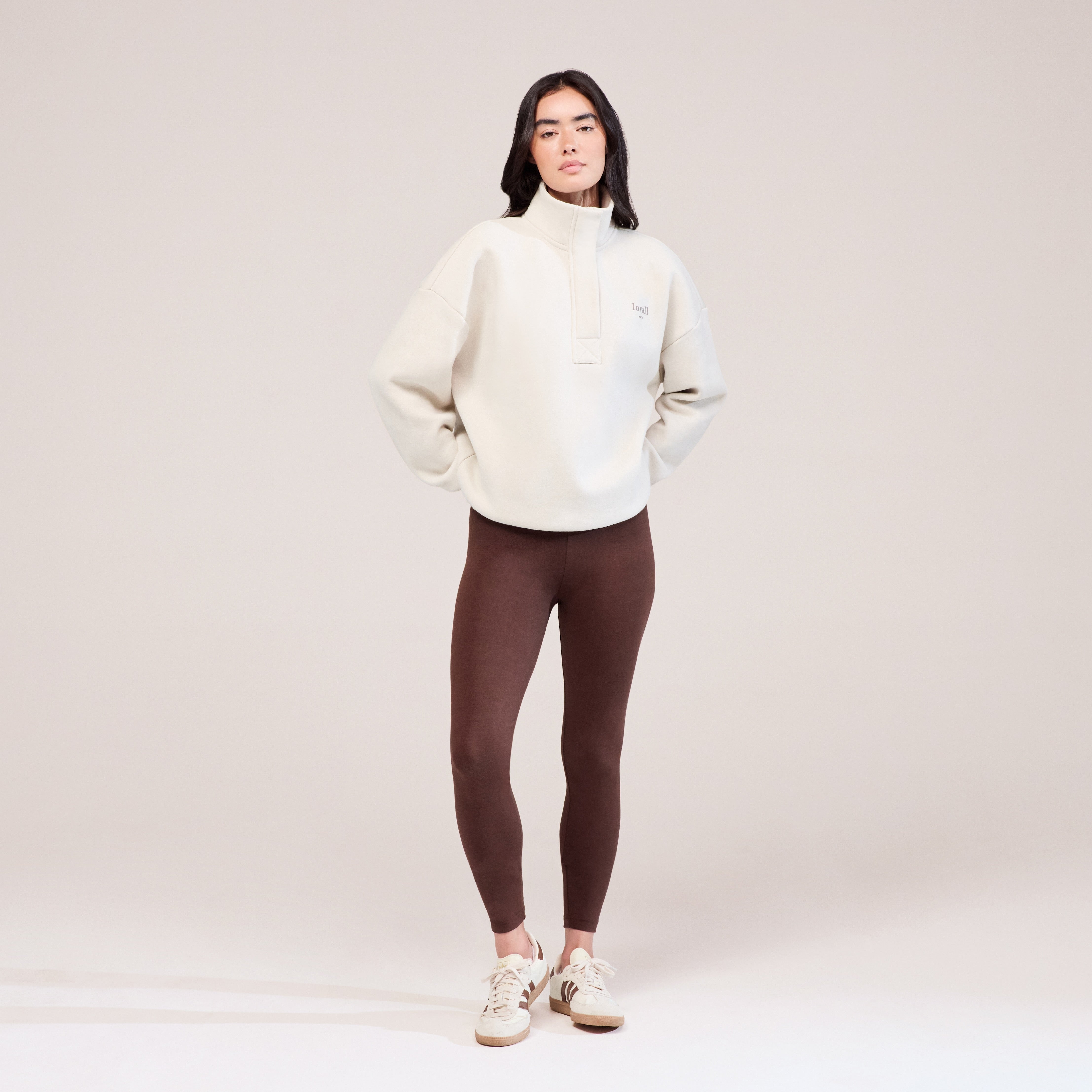 Everyday High Waisted Leggings - Chocolate Brown