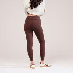 Everyday High Waisted Leggings - Chocolate Brown