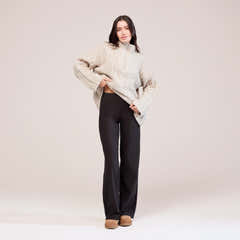 Winter Wide Leg Trousers - Black Coffee
